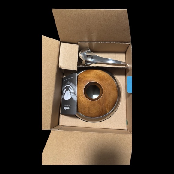 NWT | Scoop Ice Bucket | Nambe Gourmet | Acacia Wood & Stainless Steel - Picture 3 of 12